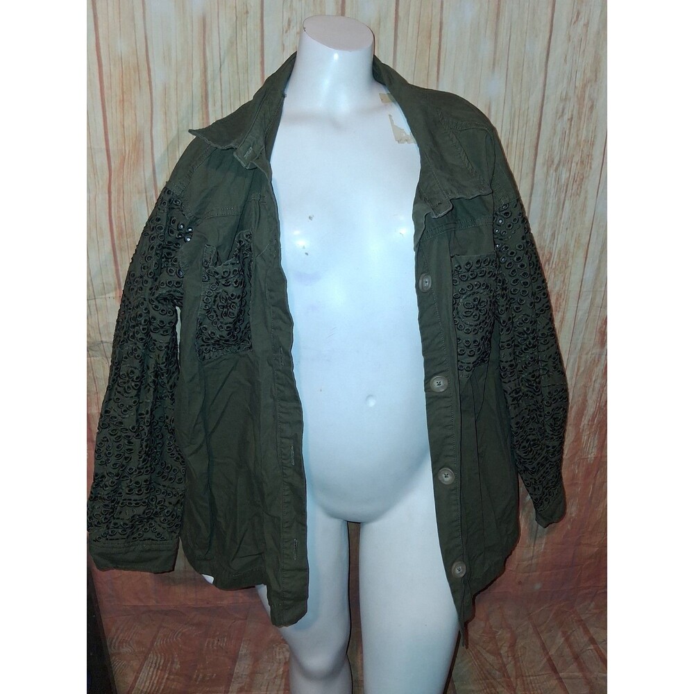 Maurices Olive Long Sleeve Button Up Jacket Sz XXL